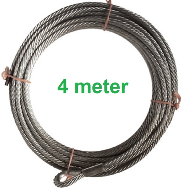 Svævebane wire, 10 mm. 4 meter lang