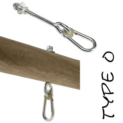Gyngeophæng Type O. M10, Længde 120 mm. (maks. trætykkelse 11 cm). Pris er pr stk.