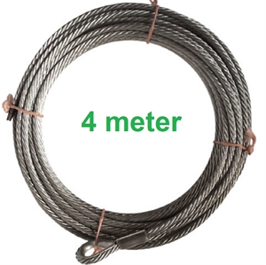 Svævebane wire, 10 mm. 3 meter lang. Bruges til start sektion hvor der anvendes vantskrue som opstramning.