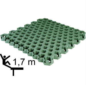 Hurtig montering faldunderlag 45 mm. Faldhøjde 1,7 m.